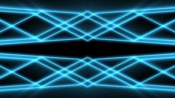 Blue light futuristic line. Loop ready animation of flight through digital tunnel. Neon lights abstract motion animated background. video