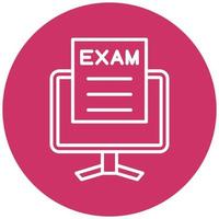 Online Exam Icon Style vector