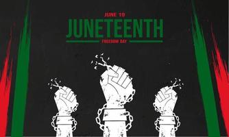 Juneteenth Freedom Day. June 19, 1865. Emancipation Day. Illustration vector graphic.