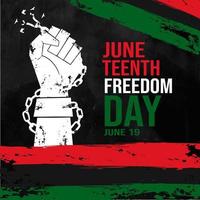 Juneteenth Freedom Day. June 19, 1865. Emancipation Day. Illustration vector graphic.