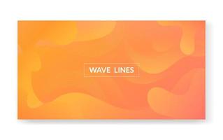 Abstract  Orange Fluid Wave Background vector