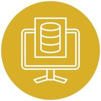 Study Database Icon Style vector