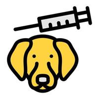 dog vaccination vector illustration on a background.Premium quality symbols.vector icons for concept and graphic design.