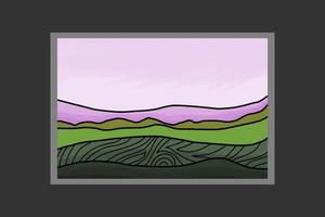 Abstract mountain painting, Abstract background, Premium Vector