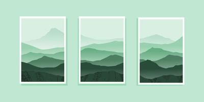 Abstract mountain painting, Abstract background, Premium Vector