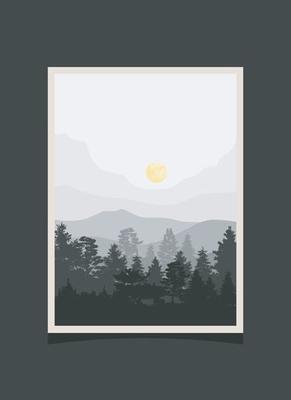 Abstract mountain painting, Abstract background, Premium Vector