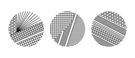 Set of Abstract Round, Hand drawn doodle shapes. vector illustration.