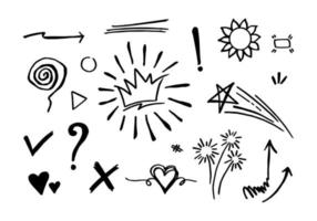 Doodle element vector set, for concept design.