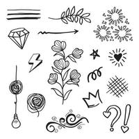 Doodle element vector set, for concept design.