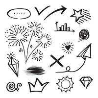 Doodle element vector set, for concept design.