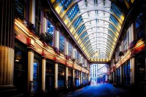 Londres, Reino Unido, 2015. Mercado Leadenhall desierto en un domingo foto