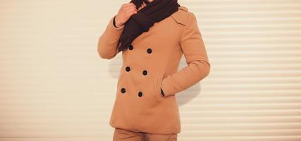 fashionable man in coat outdoor