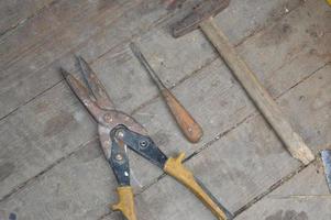 Old tools in the shed photo