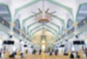 Defocused Abstract Background Of Conditions In The Mosque photo