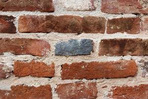 natural brick from a rural village. photo