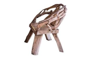 Wooden chair isolated. photo