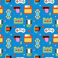 Retro 90s Pattern vector