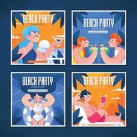 People Enjoy The Beach Party vector