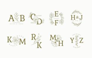 Set of Wedding Monogram Template vector