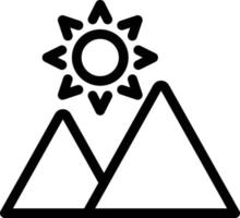 ilustración vectorial de montañas en un fondo. símbolos de calidad premium. iconos vectoriales para concepto y diseño gráfico. vector