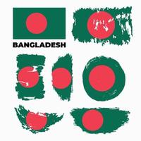 vector del día de la independencia con banderas de bangladesh.