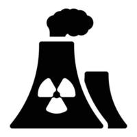 ilustración vectorial nuclear en un fondo. símbolos de calidad premium. iconos vectoriales para concepto y diseño gráfico. vector