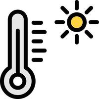 ilustración de vector de temperatura en un fondo. símbolos de calidad premium. iconos vectoriales para concepto y diseño gráfico.