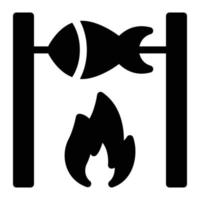 ilustración de vector de cocina de pescado en un fondo. símbolos de calidad premium. iconos vectoriales para concepto y diseño gráfico.