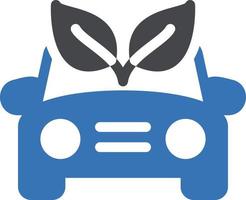 ilustración de vector de coche ecológico en un fondo. símbolos de calidad premium. iconos vectoriales para concepto y diseño gráfico.