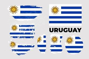 bandera de uruguay, república oriental de uruguay. plantilla para el diseño de premios, un documento oficial con la bandera de uruguay. ilustración vectorial brillante y colorida. vector