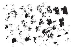 Vector set of artistic ink, acrylic splashes, ink blots. Black splatter collection. Grunge ink splotches. - stock vector texture