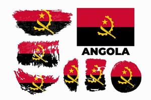 An illustration of the flag of Angola page symbol for your web site design Angola flag logo, app, UI. Angola flag Vector illustration, EPS10. Vector illustration