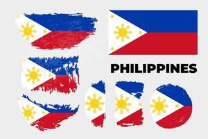 bandera de filipinas, república de filipinas. plantilla para el diseño de premios, un documento oficial con la bandera de filipinas. ilustración vectorial brillante y colorida. ilustración vectorial vector