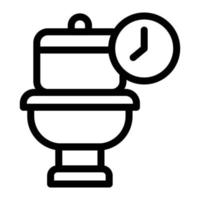 Ilustración de vector de tiempo de tocador en un fondo. Símbolos de calidad premium. Iconos vectoriales para concepto y diseño gráfico.