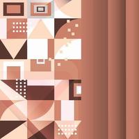 Earthy Color Square Abstract Composition Background vector