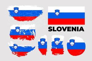 feliz día de la independencia de eslovenia con país artístico de acuarela vector
