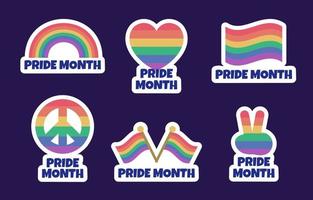 Pride Month Sticker Collection vector