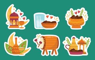 Ramadan Sticker Collection vector