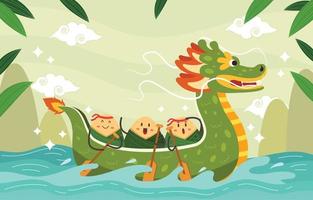 Dragon Boat Festival Background vector