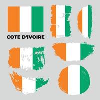 Ivory Coast contry flag with high resolution vector. vector