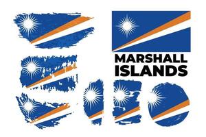 Abstract grunge flag of Marshall Islands country. vector