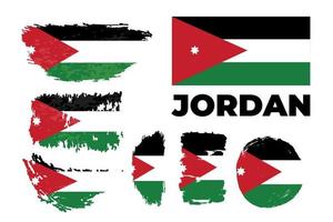 Los colores oficiales de la bandera nacional de Jordania y la proporción correcta. ilustración vectorial de la bandera nacional de jordania. eps10. Icono de vector de bandera jordana, diseño simple y plano para web o aplicación móvil. ilustración vectorial