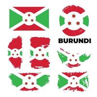 national flag of Burundi in the original colours and proportions vector