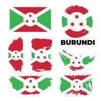 bandera nacional de burundi en los colores y proporciones originales vector