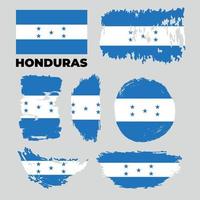 bandera con textura grunge aislada de honduras, ilustración vectorial vector