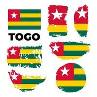 Independence day of Togo country. Abstract flag in shape vector