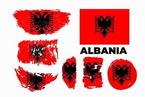 símbolo de la página de la bandera de albania para el diseño de su sitio web logotipo de la bandera de albania, aplicación, interfaz de usuario. albania bandera vector ilustración eps10.