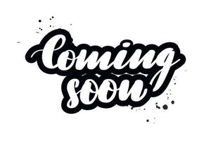 Opening soon poster design isolated black Vector Image