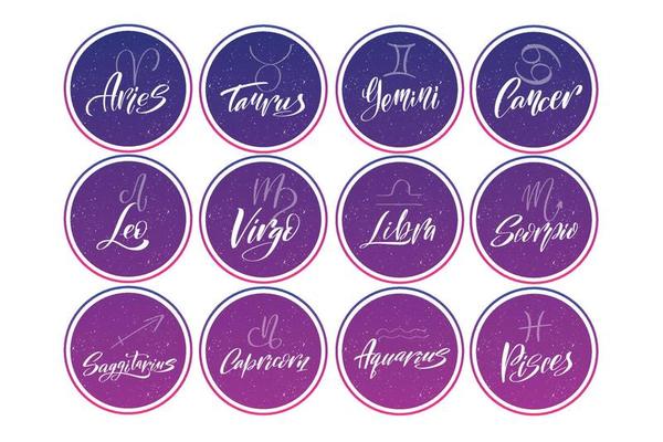 Icons for astrologers. Logo design templates, icons and badges for social media highlight cute zodiac symbols mobile apps, blogs, highlights covers. Magic mystic wichcraft signs and spiritual symbols.