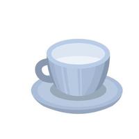 taza roja para beber. taza con café. elemento de cocina. vector
